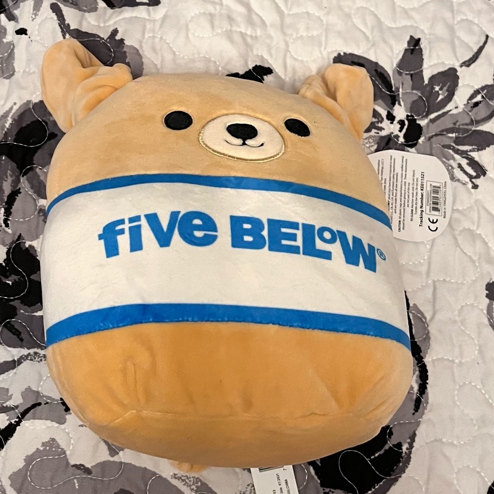 Spencer five below dog squishmallow 8” new nwt